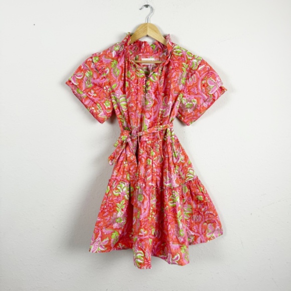 Sohana Floral Poppy Poplin Dress Size Medium - Picture 2 of 6